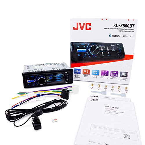 JVC - KD-X560BT - Digital Media Car & Marine Bluetooth Receiver iPhone/Android/USB/AUX Car Stereo with Rear Camera Input JVC - KD-X560BT - Digital Media Car & Marine Bluetooth Receiver iPhone/Android/USB/AUX Car Stereo with Rear Camera Input